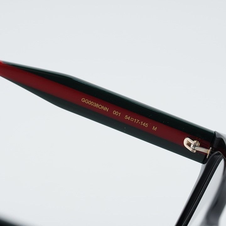 Gucci Gucci GG0038ONN 001 Eyeglasses Black 54mm Square Frame Size ONE SIZE - 8 Thumbnail