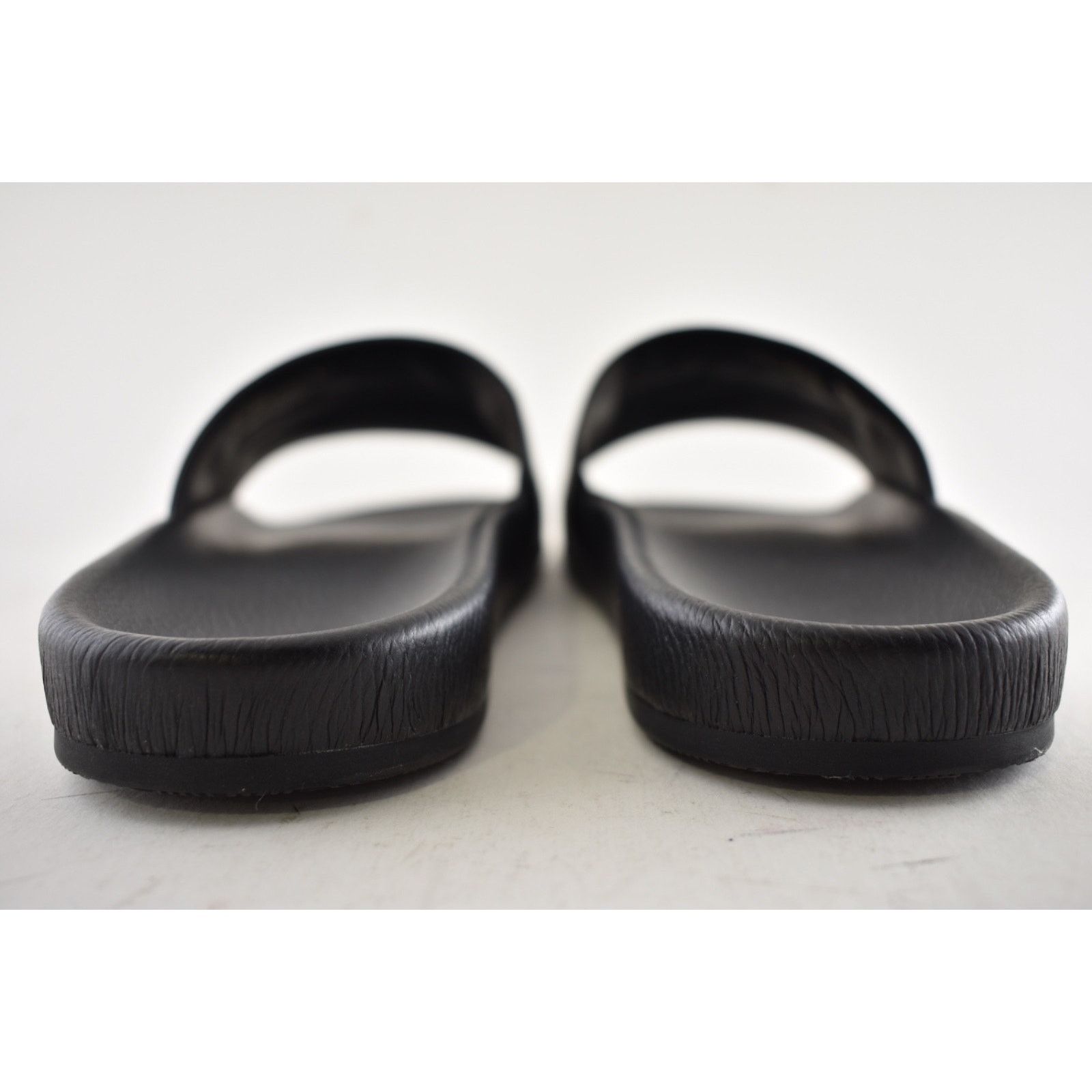 Balenciaga Balenciaga Leather Campaign Logo Slide Pool Sandal 44 11 Size US 11 / EU 44 - 14 Thumbnail