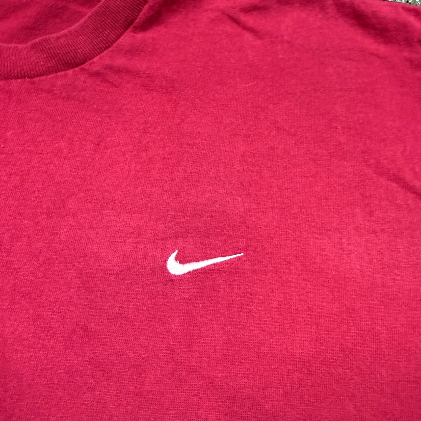 Nike VINTAGE Nike Shirt Men XL Red Burgundy Short Sleeve Big Swoosh Logo Size US XL / EU 56 / 4 - 3 Thumbnail