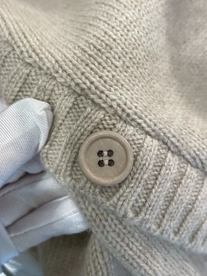 Brunello Cucinelli Brunello Cucinelli Beige Cashmere Sweater Size S / US 4 / IT 40 - 5 Thumbnail