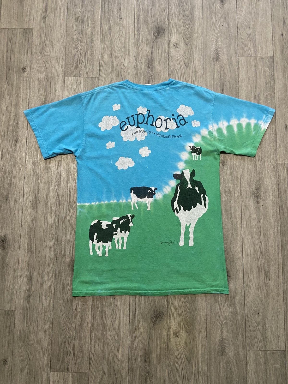Vintage Vintage Euphoria Cow Ben Jerrys AOP T-Shirt Tie Dye M Size US M / EU 48-50 / 2 - 4 Thumbnail