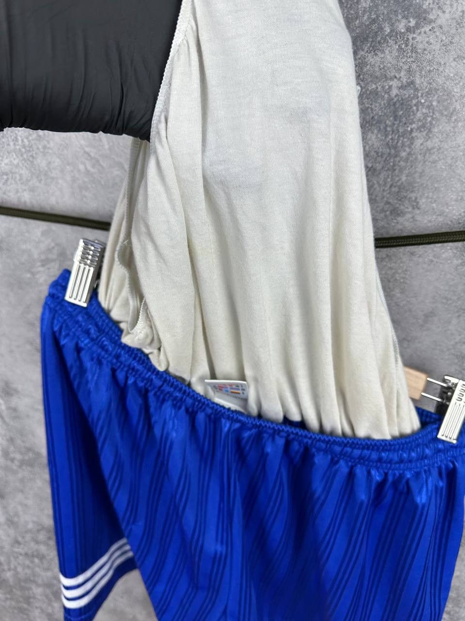 Adidas Adidas Made in England Vintage 90s Blue 3-Stripes Shorts Size US 32 / EU 48 - 10 Thumbnail