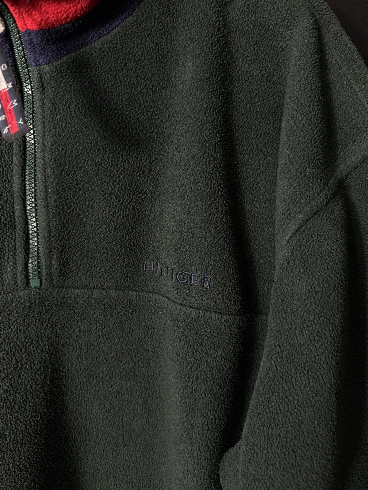 Tommy Hilfiger Vintage Tommy Hilfiger Fleece Jacket Quarter Zip USA Style Size US L / EU 52-54 / 3 - 4 Thumbnail