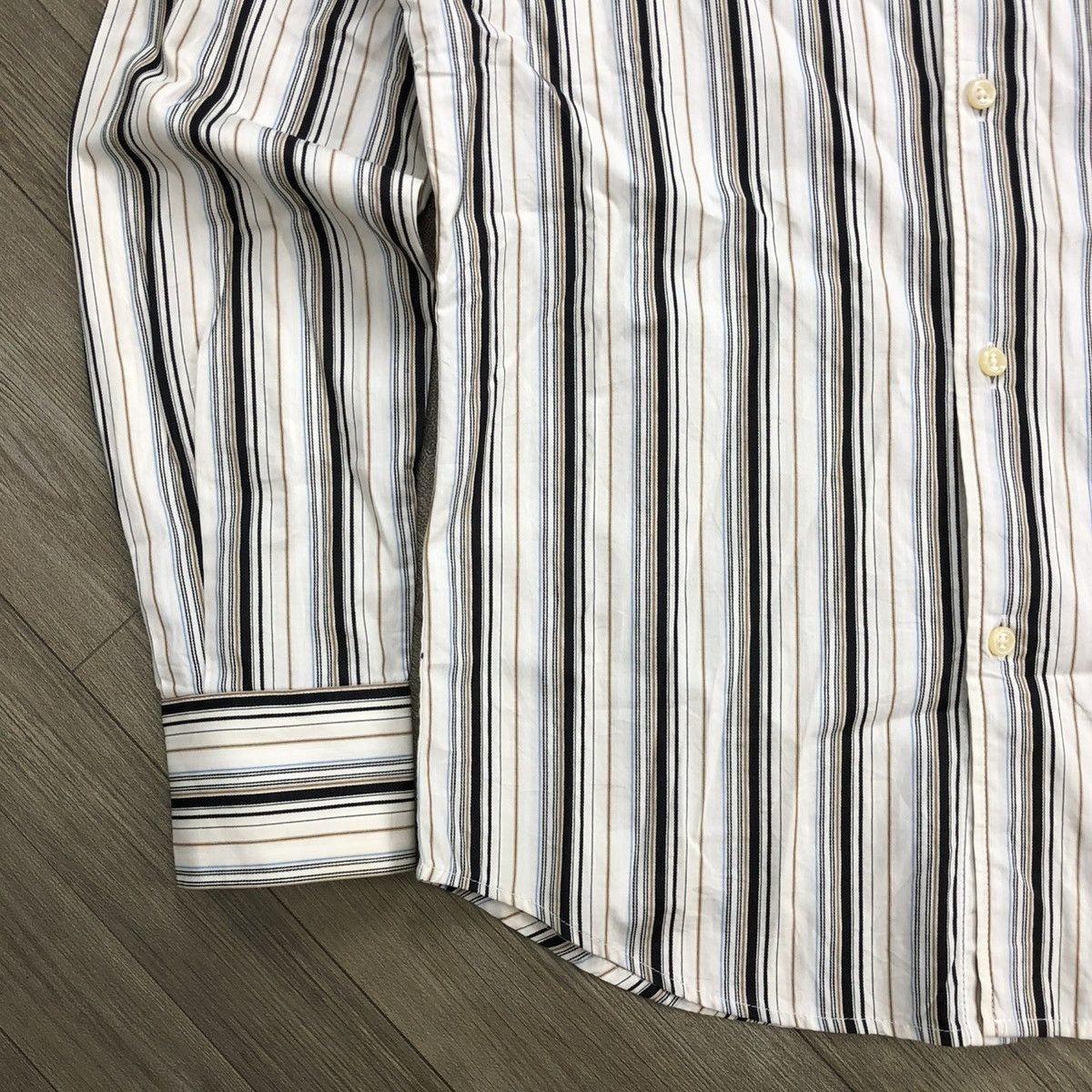 Japanese Brand × Tornado Mart 2000s Tornado Mart Japan Striped Button Up Shirt Size US M / EU 48-50 / 2 - 3 Thumbnail