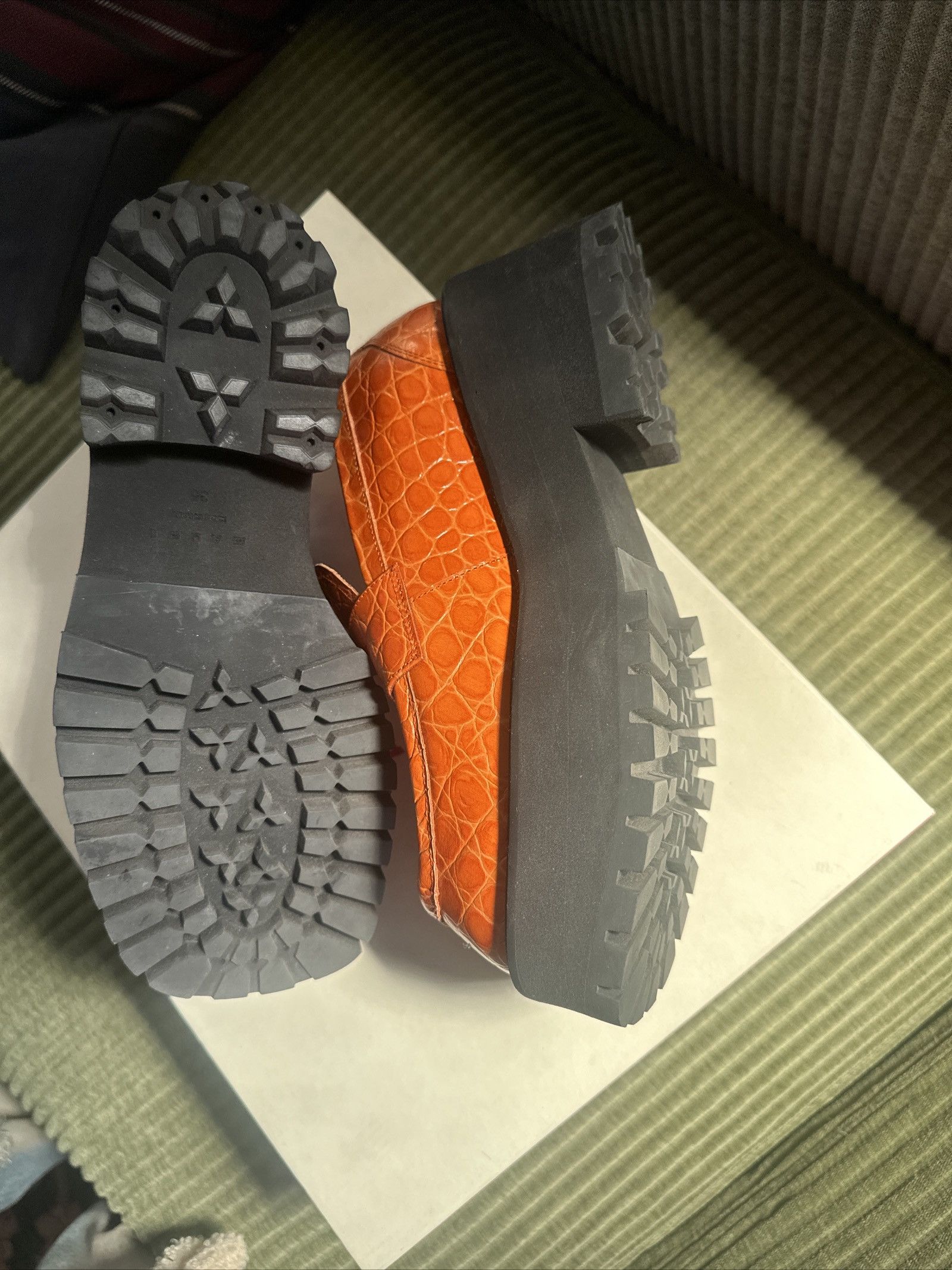Marni Chunky orange croc loafers 35 US 5 worn once Size US 5 / IT 35 - 3 Thumbnail