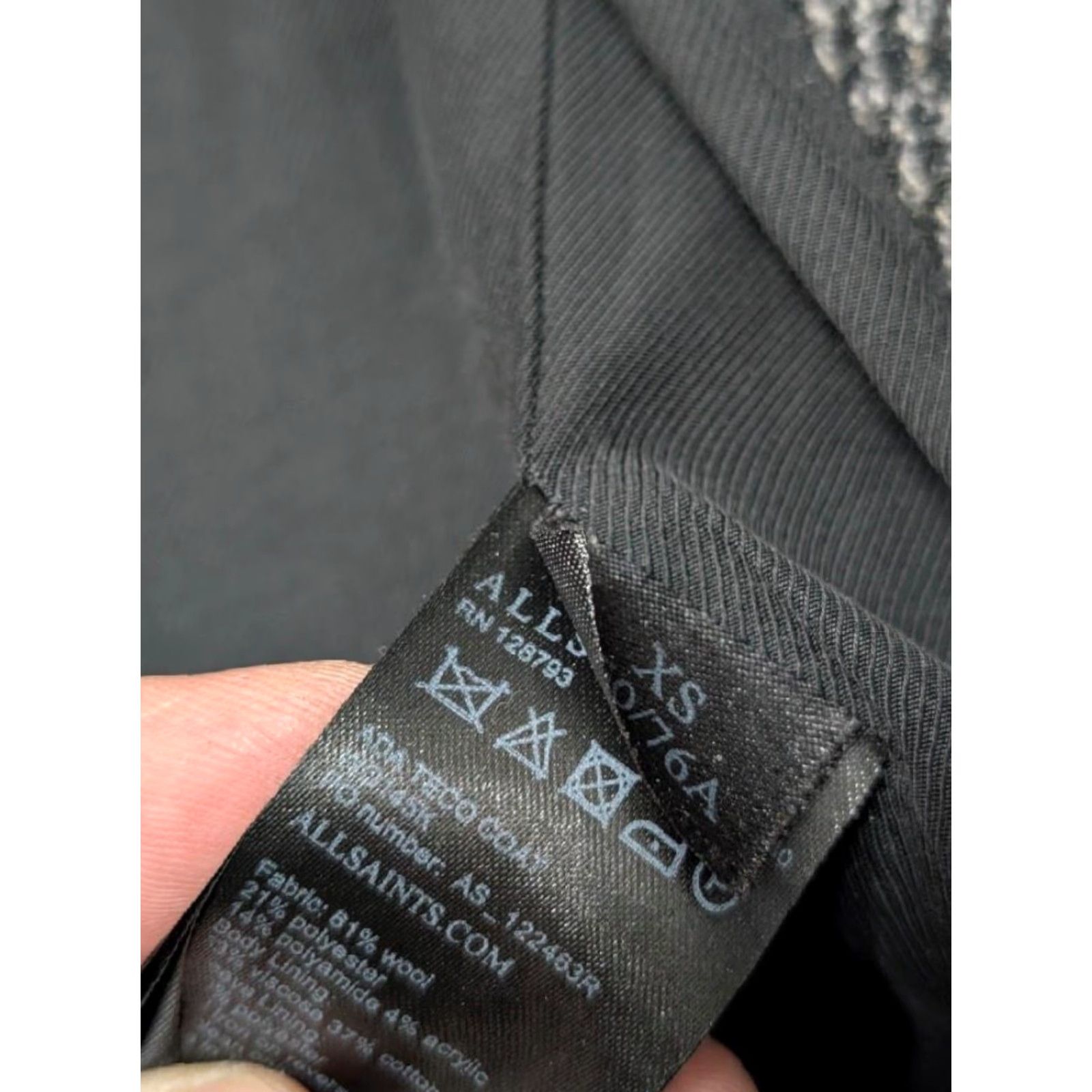 Allsaints VINTAGE All Saints wool blend ADA TECO overcoat XS gray tweed Size XS / US 0-2 / IT 36-38 - 5 Thumbnail