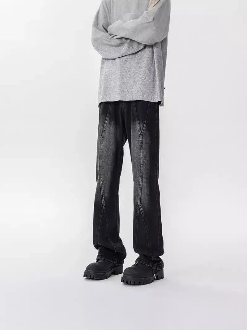 Japanese Brand Retro loose straight leg wide leg jeans Size US 32 / EU 48 - 1 Thumbnail