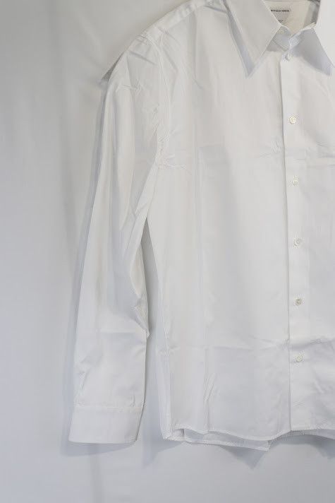 Bottega Veneta o1rshd1 Popelin Button Shirt in White Size US L / EU 52-54 / 3 - 3 Thumbnail