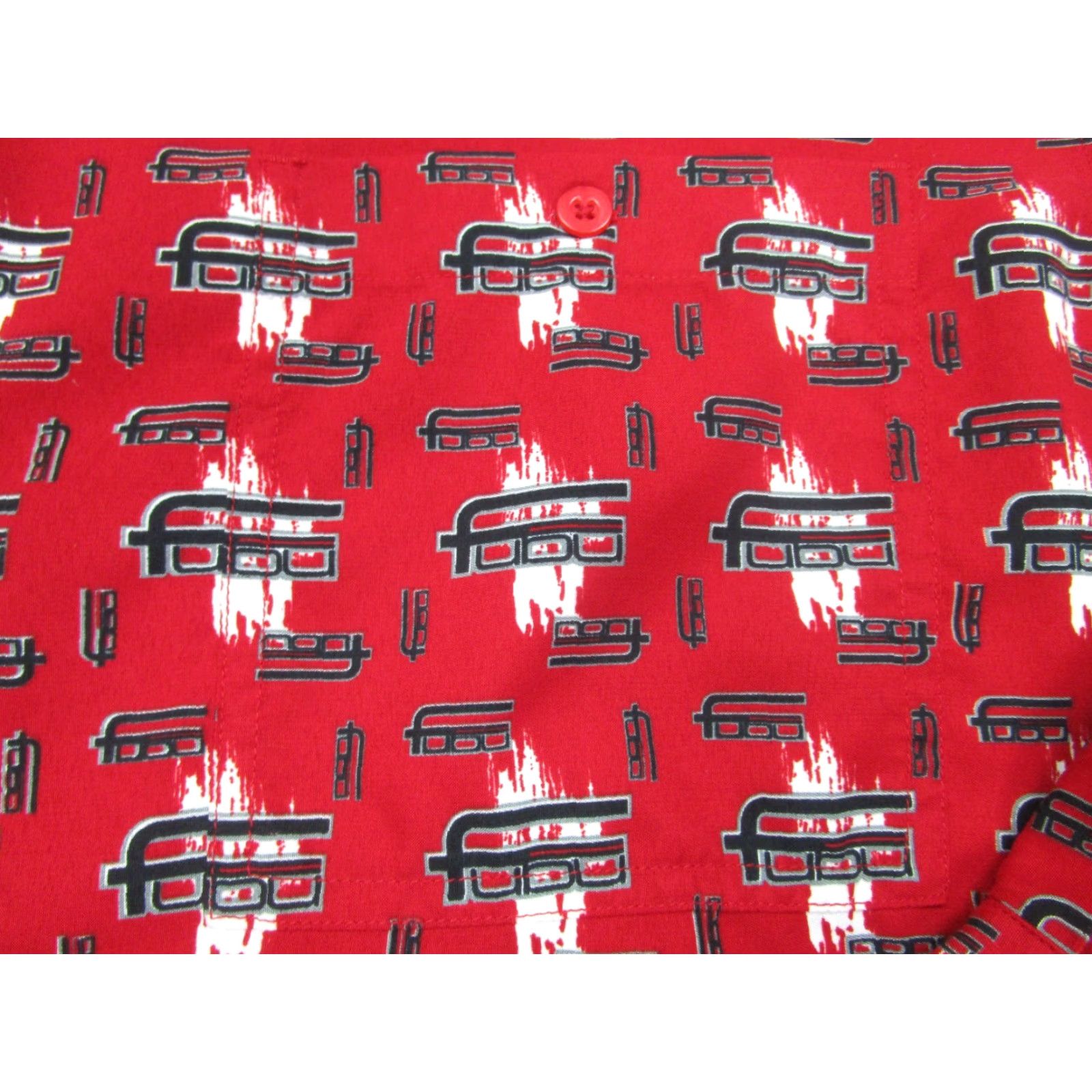 Fubu VINTAGE FUBU Graphic Print Long Sleeve Button-Up Shirt Mens Large Red 2000s Hip Hop Anime Size US L / EU 52-54 / 3 - 4 Thumbnail