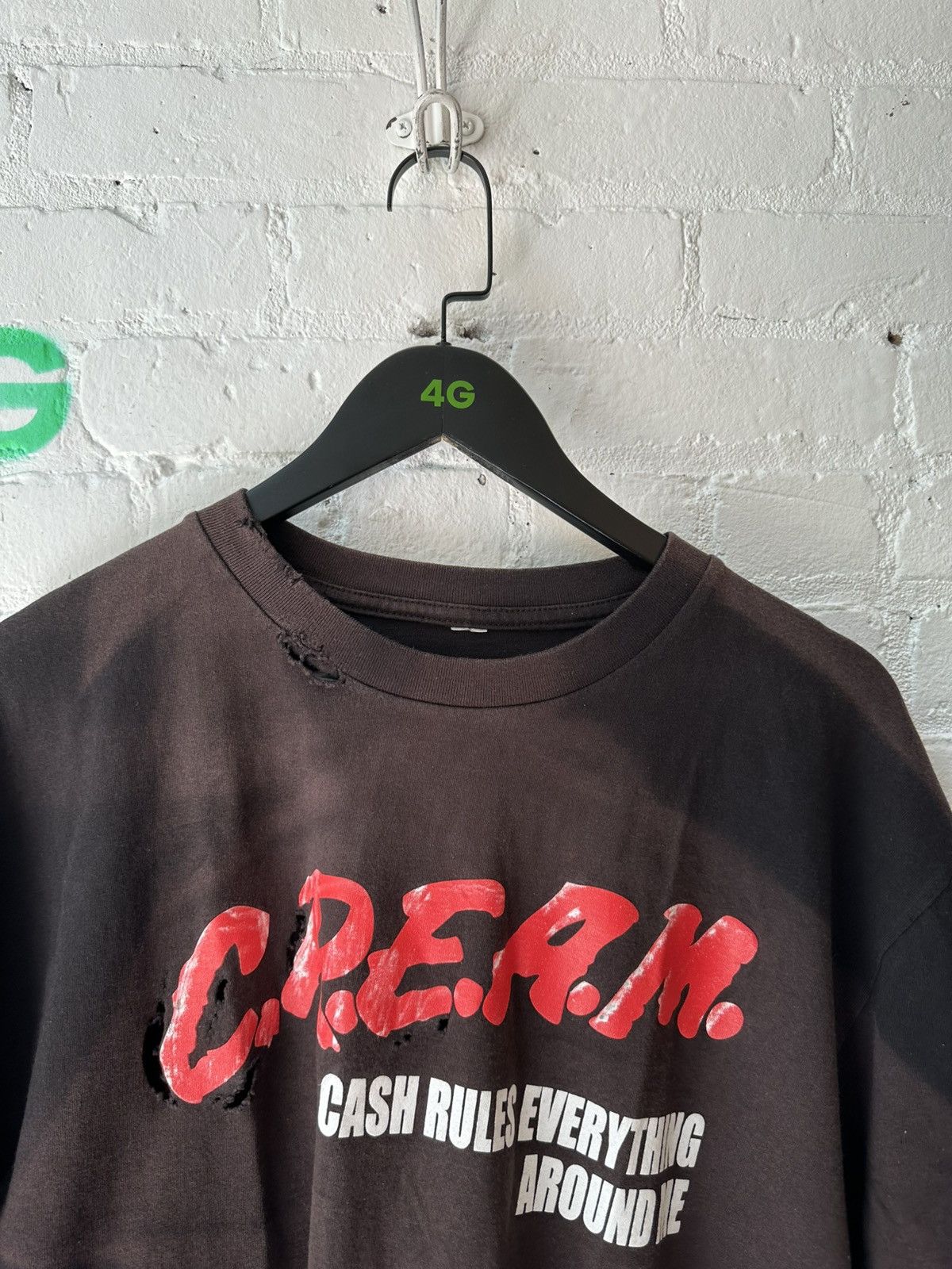 Band Tees Vintage faded Wu Tang CREAM tee Size US L / EU 52-54 / 3 - 4 Thumbnail