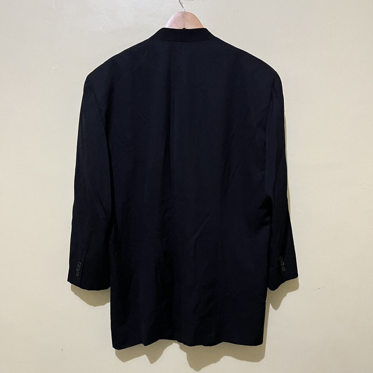 Issey Miyake 90s ISSEY MIYAKE - NO COLLAR KIMONO TYPE WOOL BLAZER Size 40R - 5 Thumbnail