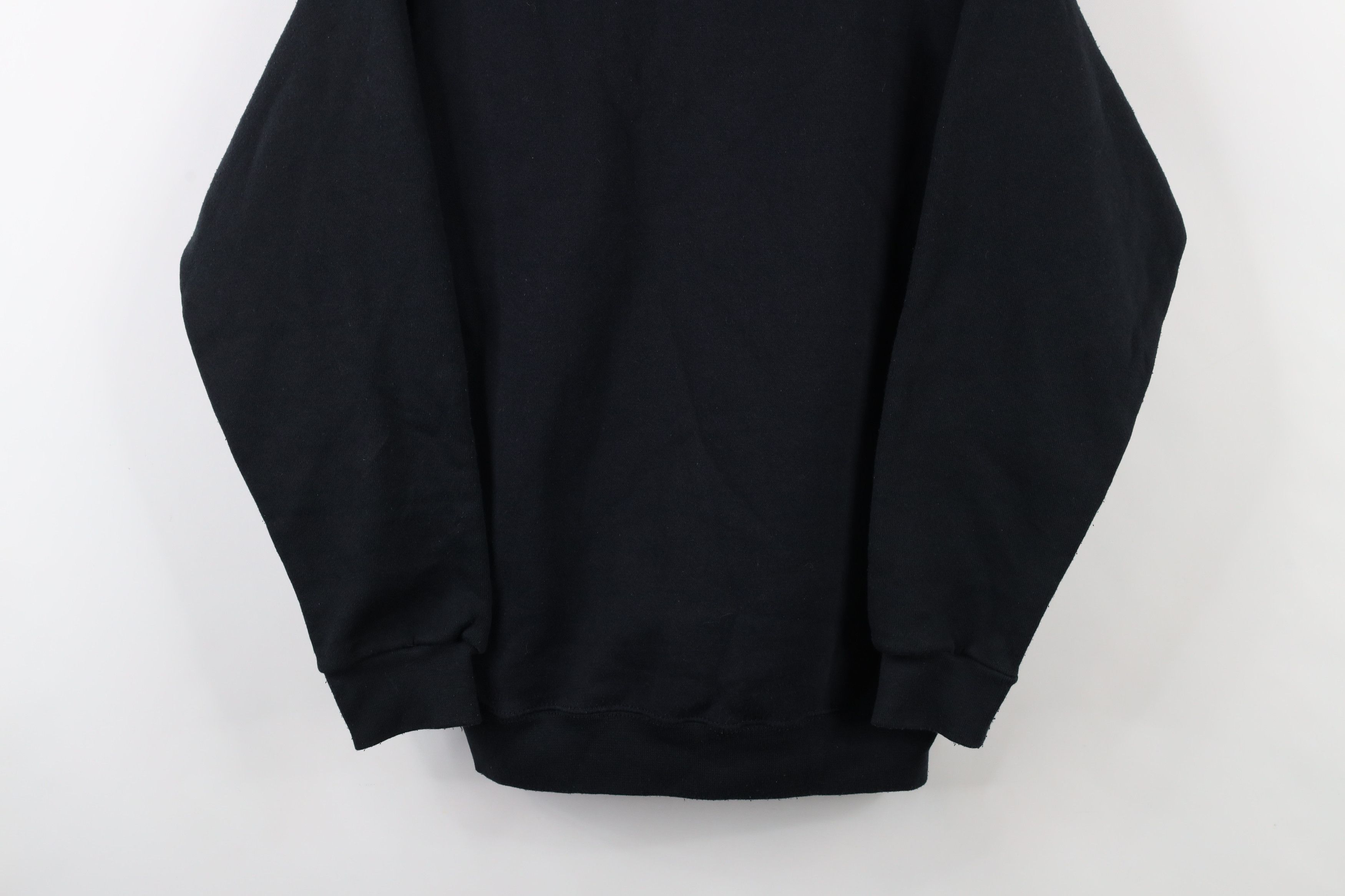 Vintage Vintage 90s Streetwear Faded Blank Crewneck Sweatshirt Black Size L / US 10 / IT 46 - 3 Thumbnail