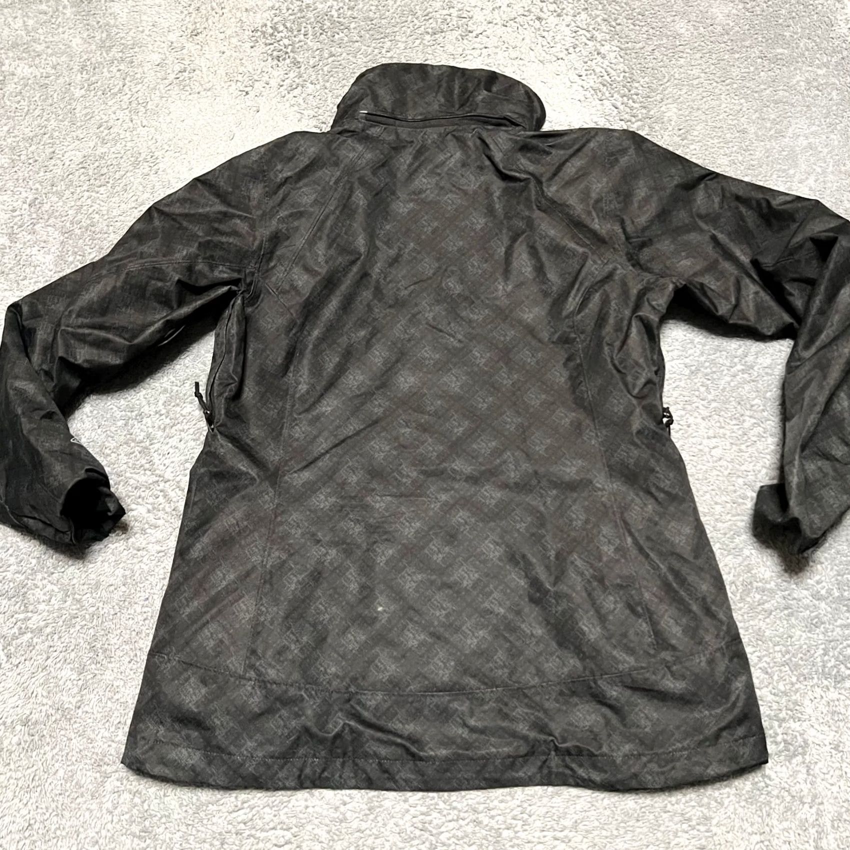 Rains Columbia Jacket Womens Medium Black Gray Nylon Rain Coat Shell Jacket M Women Black Gray Nylon Rain Coat Size M / US 6-8 / IT 42-44 - 5 Thumbnail