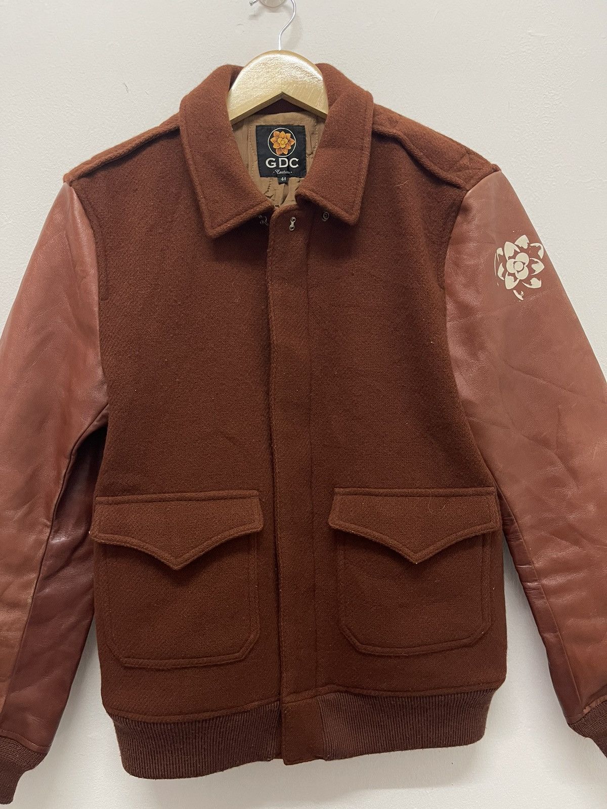 Japanese Brand Vintage GDC Japan Varsity Leather Sleeve Streetwear Size US M / EU 48-50 / 2 - 2 Thumbnail