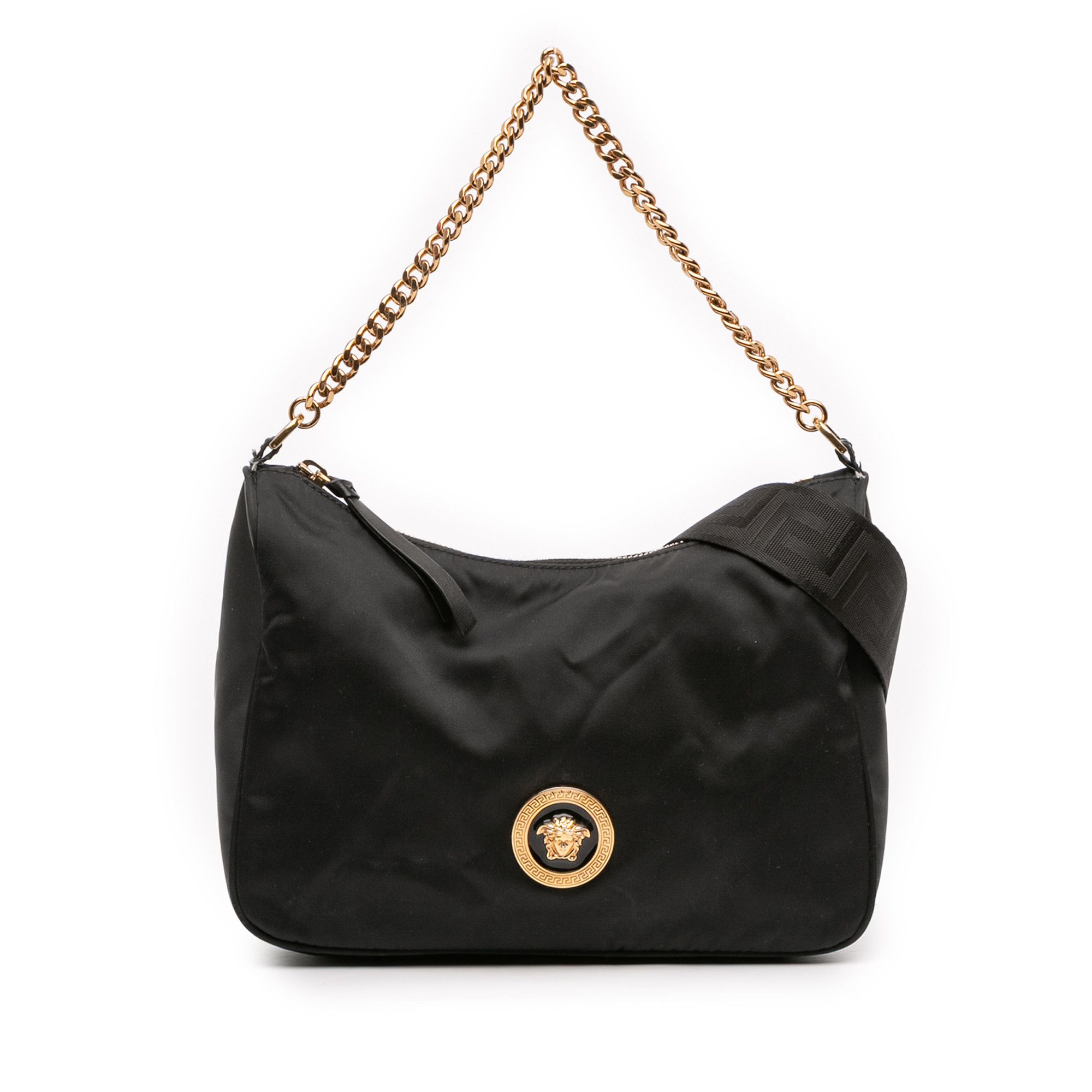 Versace Versace Nylon Tribute La Medusa Chain Satchel Size ONE SIZE - 1 Thumbnail