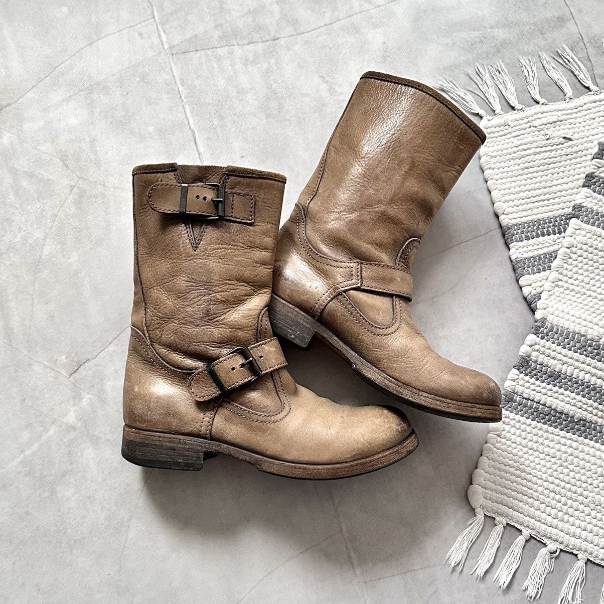 00s Moma Buckle Combat Biker Boots Avantgarde Guidi Vibe
