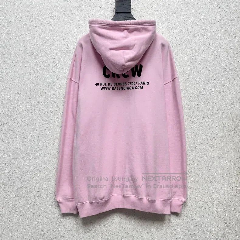 Balenciaga Balenciaga Crew Pink Logo Hoodie Size US S / EU 44-46 / 1 - 2 Thumbnail