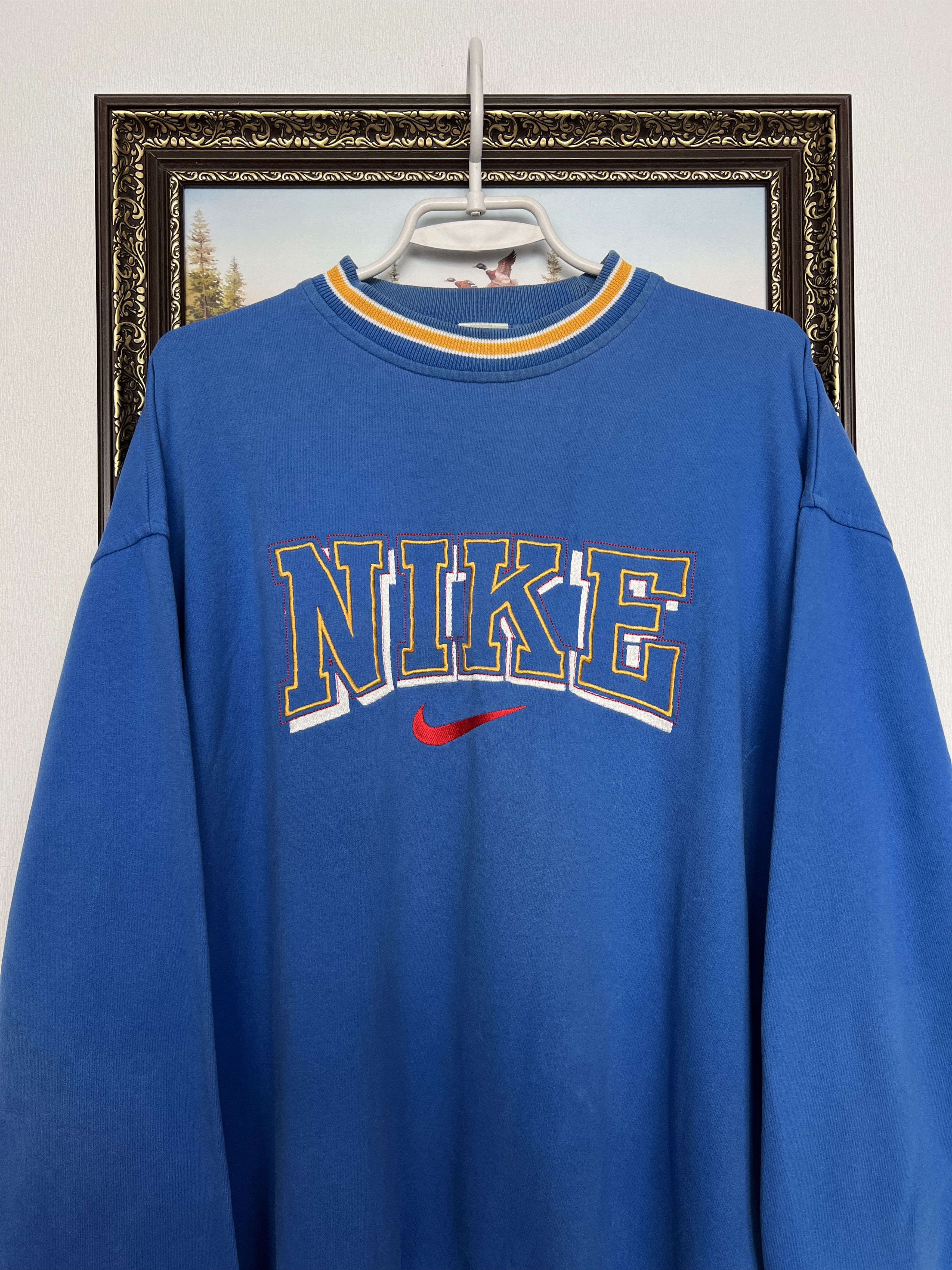 Nike Vintage Sweatshirt Big Logo Swoosh Mens Spell Out Crewneck Size US L / EU 52-54 / 3 - 2 Thumbnail