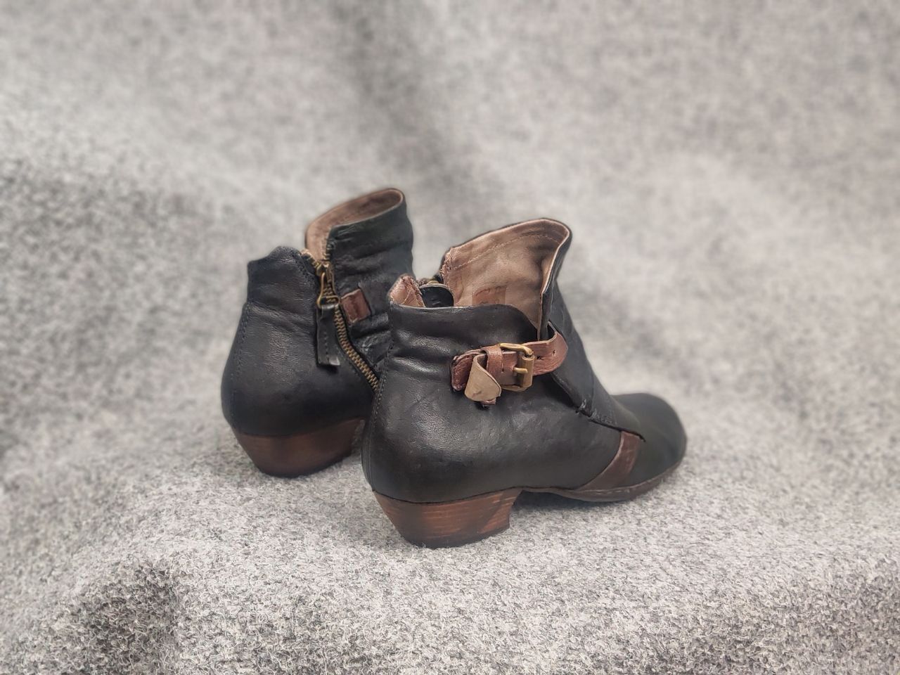 A.S.98 A.S.98 Airstep Itay Design Zip Buckle Boho Biker Ankle Boots Size US 8 / IT 38 - 14 Thumbnail