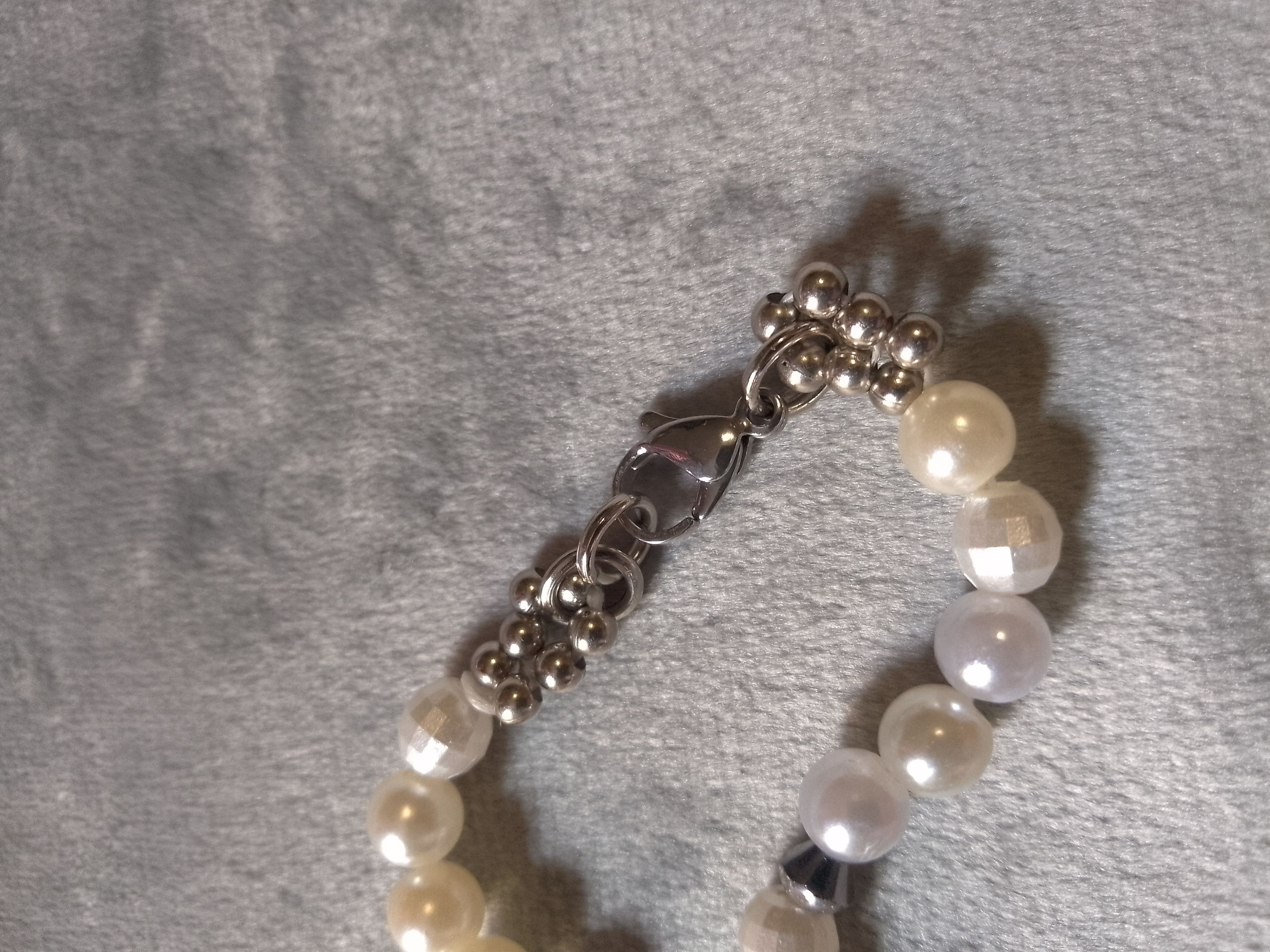 Handmade Necklace with freshwater pearls and rose quartz Size ONE SIZE - 2 Thumbnail