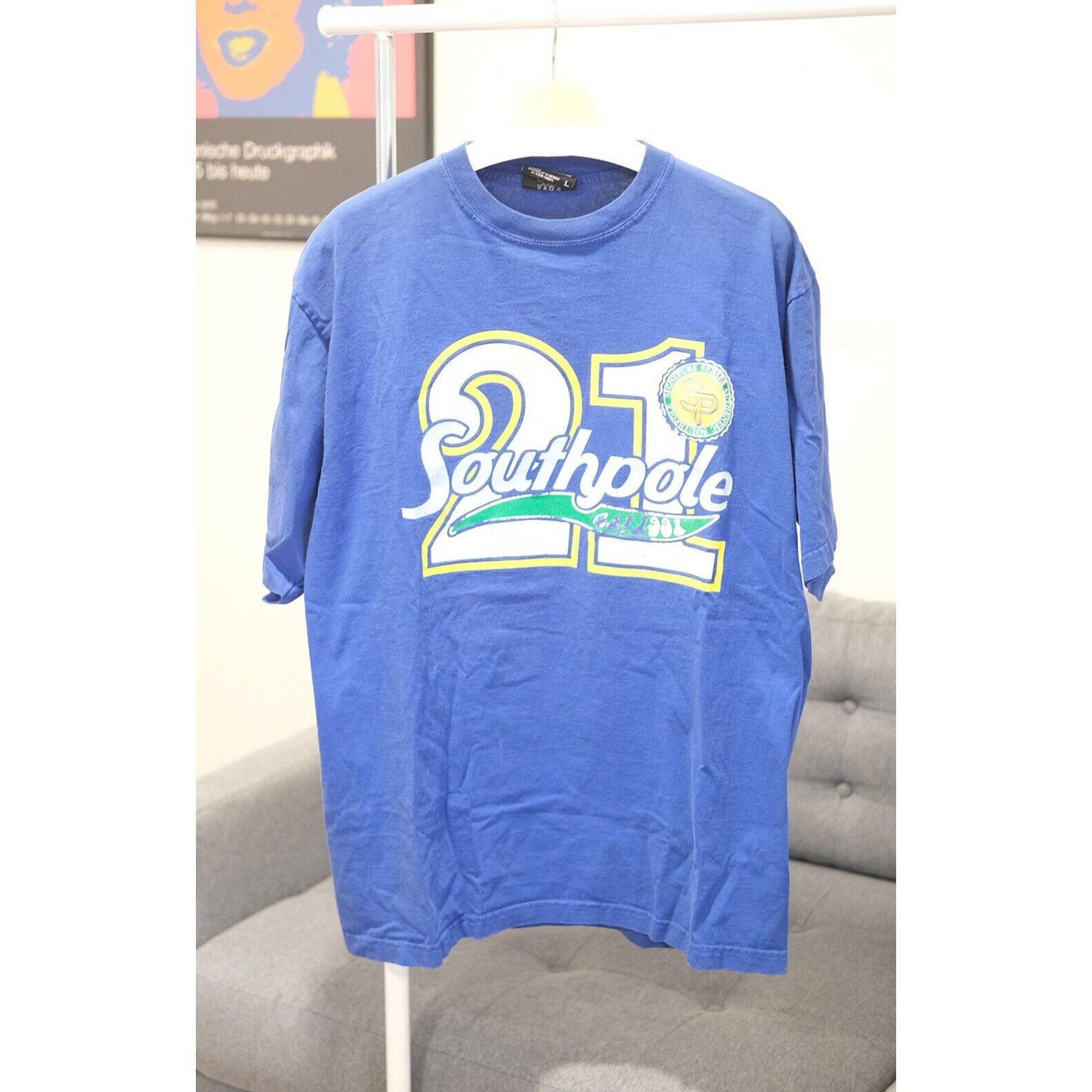 Southpole Vintage Southpole 21 Sports Graphic Print Mens T-Shirt Large Size US L / EU 52-54 / 3 - 1 Thumbnail