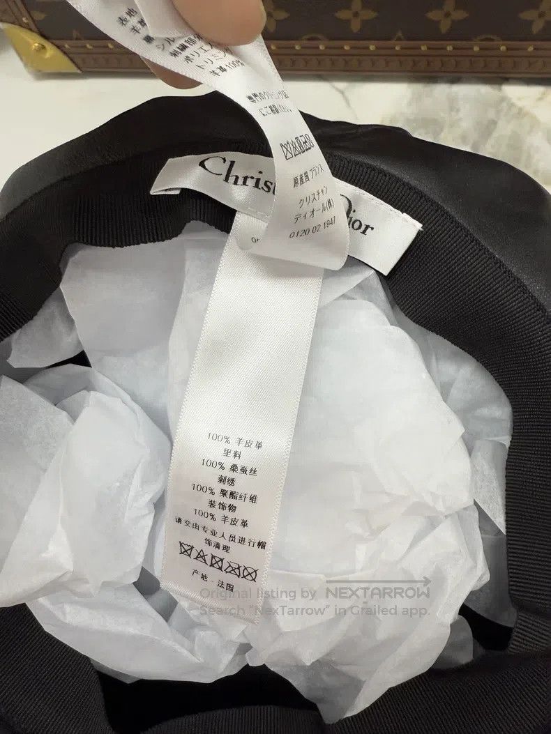 Dior Dior Size56 Full leather painter's hat Size ONE SIZE - 4 Thumbnail