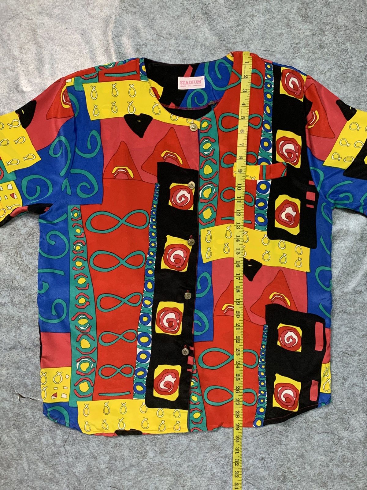 Stadium Goods Rare Design Vintage Stadium Short Sleeved Button Down Blouse Size L / US 10 / IT 46 - 7 Thumbnail