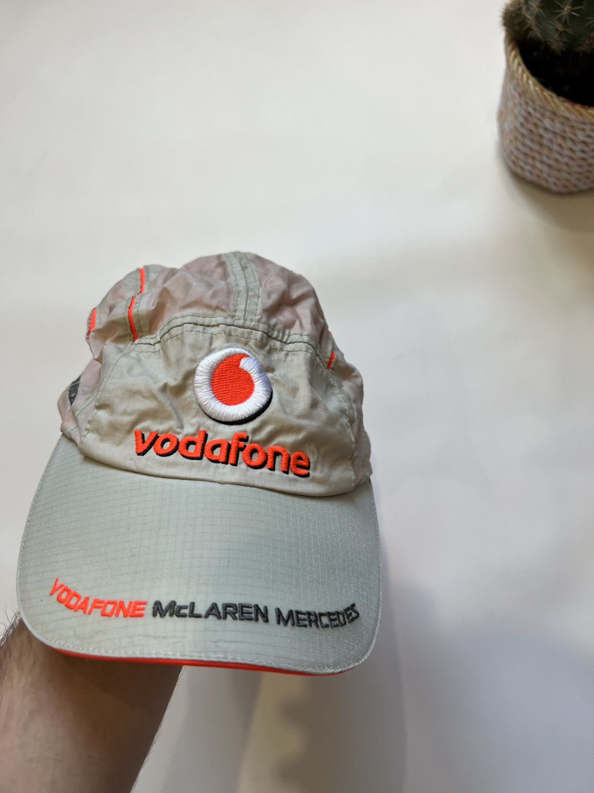 Mercedes-Benz Mercedes Benz Mclaren Cap Hat Orange Grey Vodafone Size ONE SIZE - 1 Thumbnail