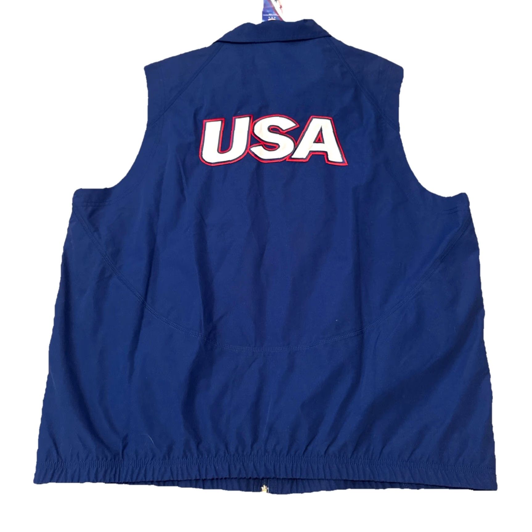 Speedo VINTAGE Speedo USA Swimming Team Full Zip Vest XL Mens Blue NWT Windbreaker Vest Size US XL / EU 56 / 4 - 2 Thumbnail