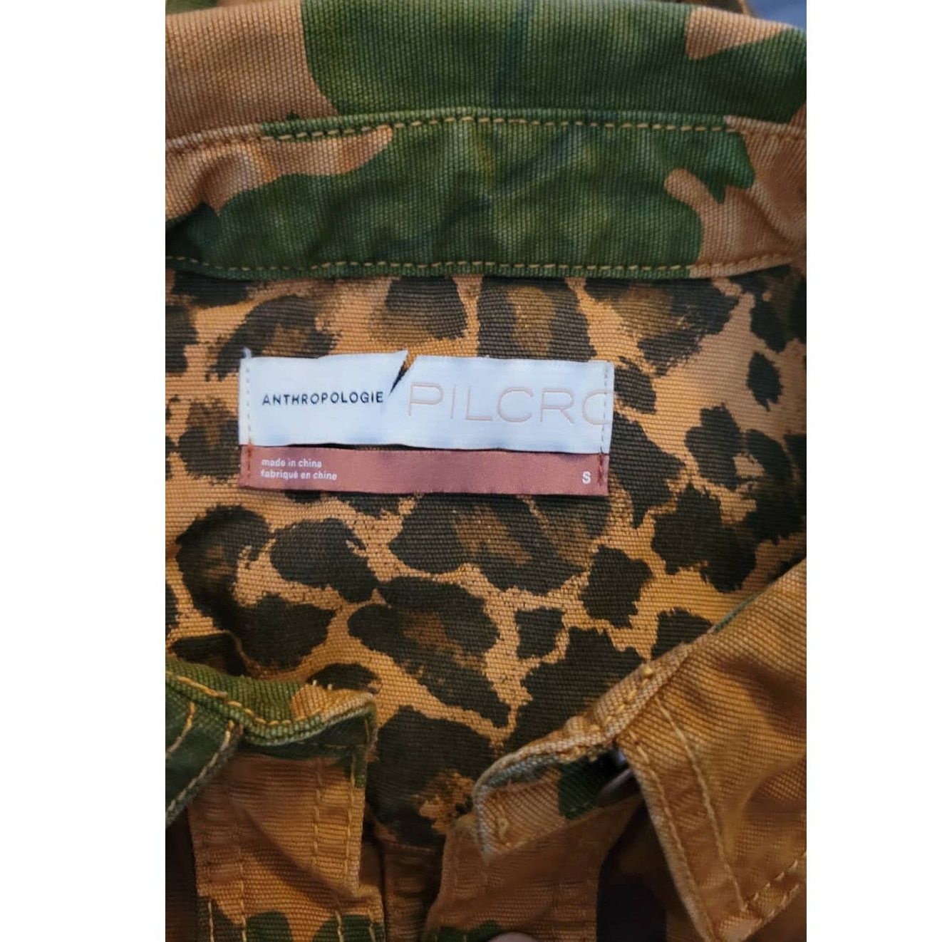 Anthropologie Anthropologie Pilcro Camo Leopard Cat Denim Utility Jacket Size S / US 4 / IT 40 - 5 Thumbnail