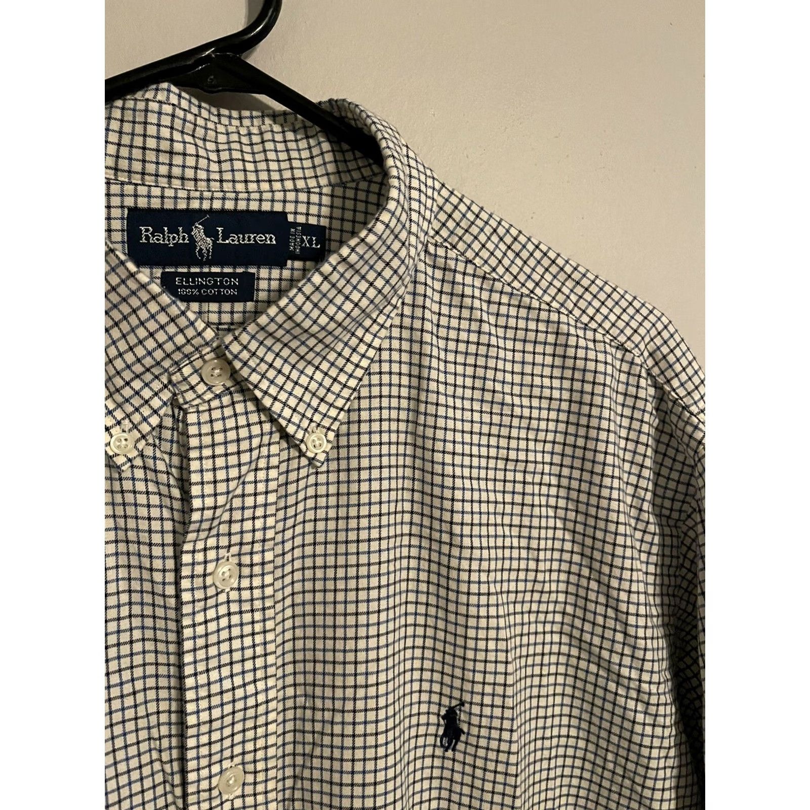 Polo Ralph Lauren Polo Ralph Lauren Blue Check Button Up Dress Shirt Mens XLarge Size 46R - 2 Thumbnail