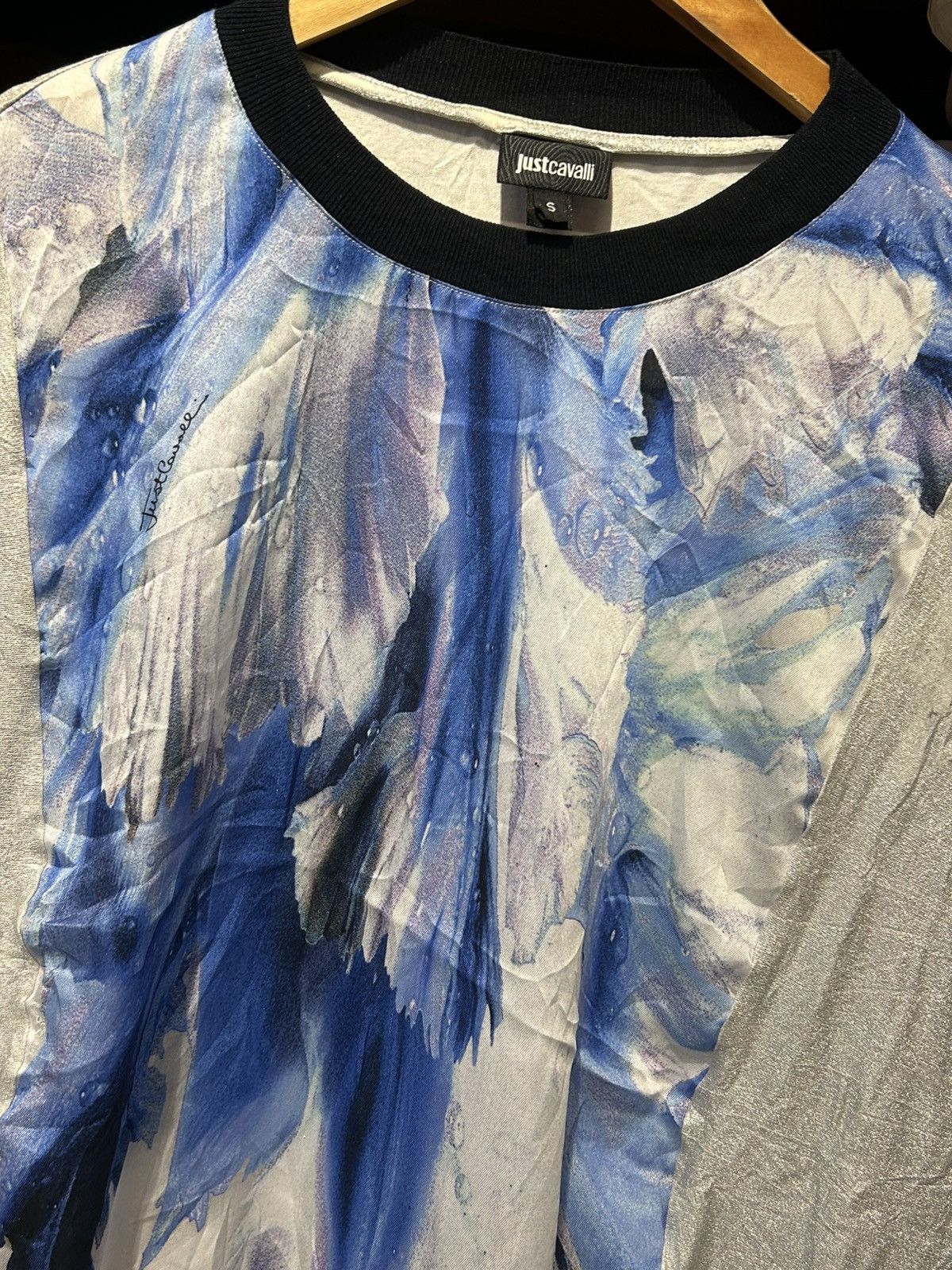 Just Cavalli Just Cavalli women's blue and white patterned top Size S / US 4 / IT 40 - 3 Thumbnail