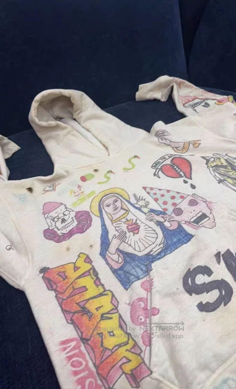 Saint Michael Saint Michael Simpson Doodles Old Hoodie Size US XL / EU 56 / 4 - 4 Thumbnail