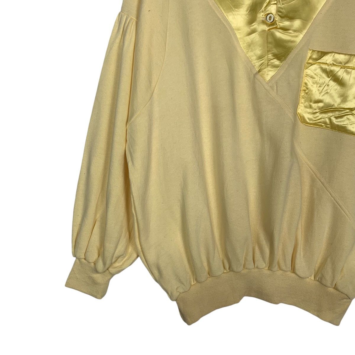 Japanese Brand 80’s CATHERINE Made in France Yellow Sweatshirt #1540-C69 Size M / US 6-8 / IT 42-44 - 3 Thumbnail