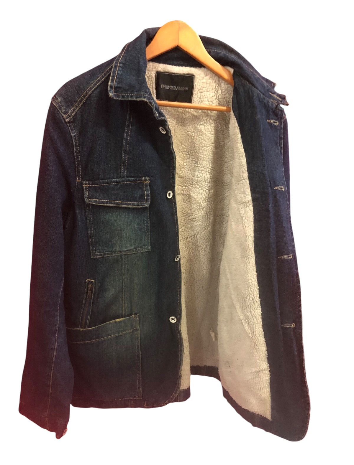 Japanese Brand Nice! Center Clease Blue Denim Jacket Size US M / EU 48-50 / 2 - 7 Thumbnail