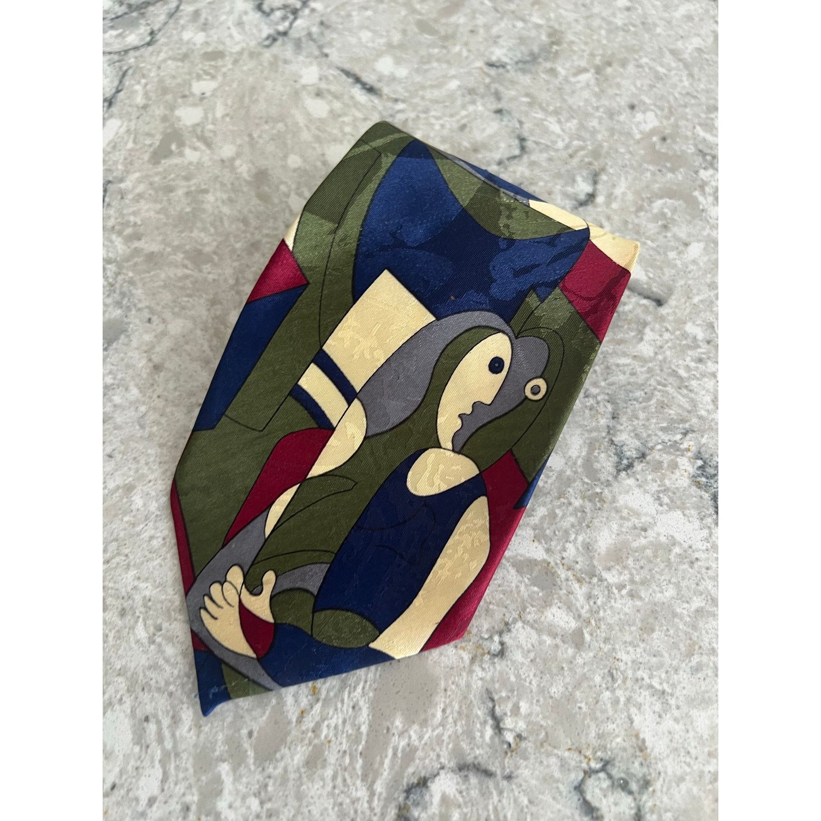 Vintage Vintage Dimoda Men's Handmade Silk Neck Tie Abstract Art Size ONE SIZE - 1 Thumbnail