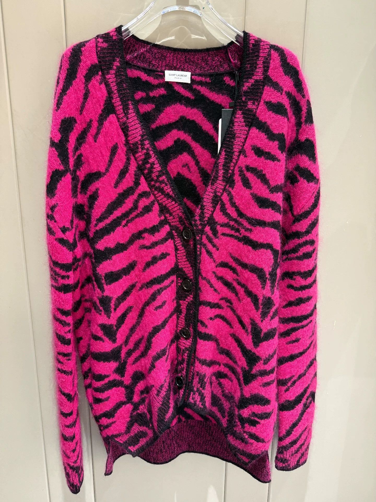 Saint Laurent Paris SAINT LAURENT Long-Sleeve Knit Cardigan Size XS / US 0-2 / IT 36-38 - 1 Thumbnail