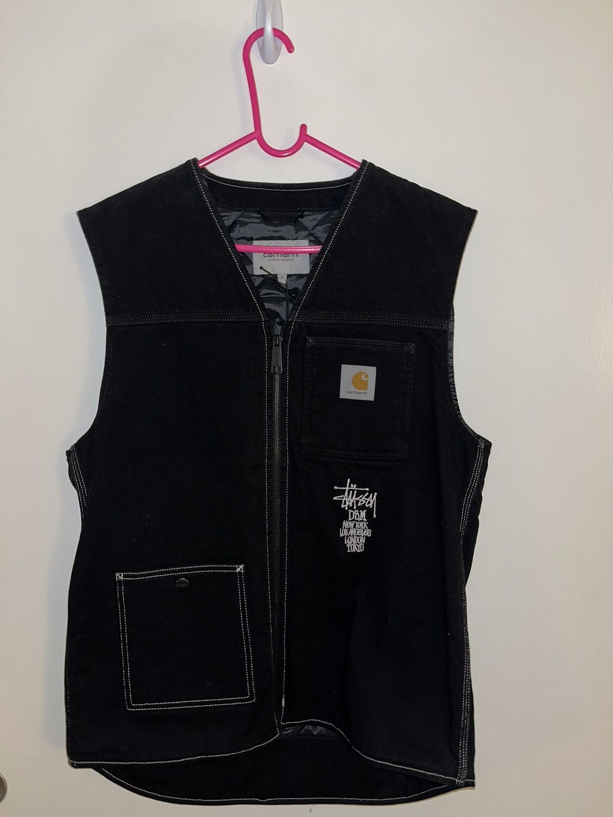 Carhartt Wip × Dover Street Market × Stussy Stussy x Carhartt x Dover  Street Market Black Vest | Grailed