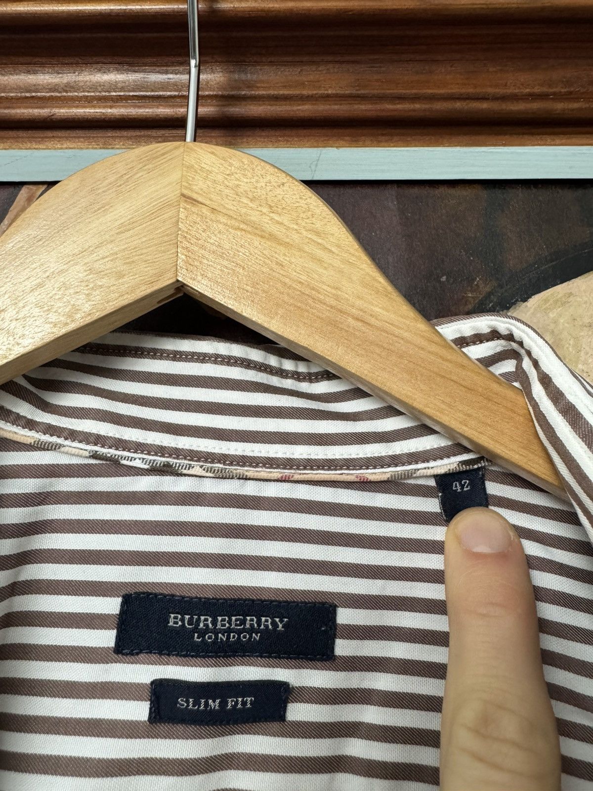 Burberry BURBERRY button up casual shirt stripes luxury designer rare Size US L / EU 52-54 / 3 - 4 Thumbnail
