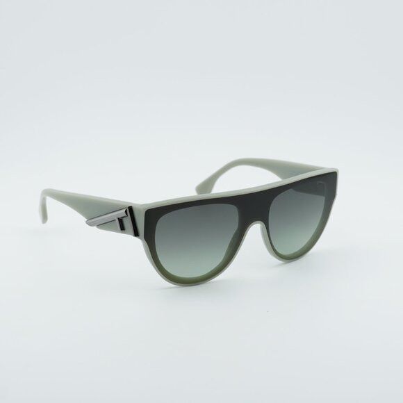 Fendi Fendi FE40150I 95P Sunglasses Shiny Green Shield Frame Size ONE SIZE - 4 Thumbnail