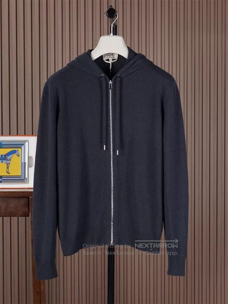 Hermes Hermes Men's Hooded Cashmere Coat Size US L / EU 52-54 / 3 - 1 Thumbnail