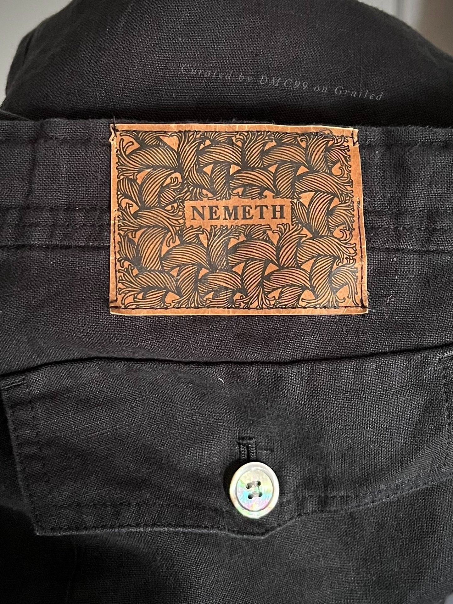 Christopher Nemeth NEMETH Tailored Black Linen Pants Size US 32 / EU 48 - 1 Thumbnail