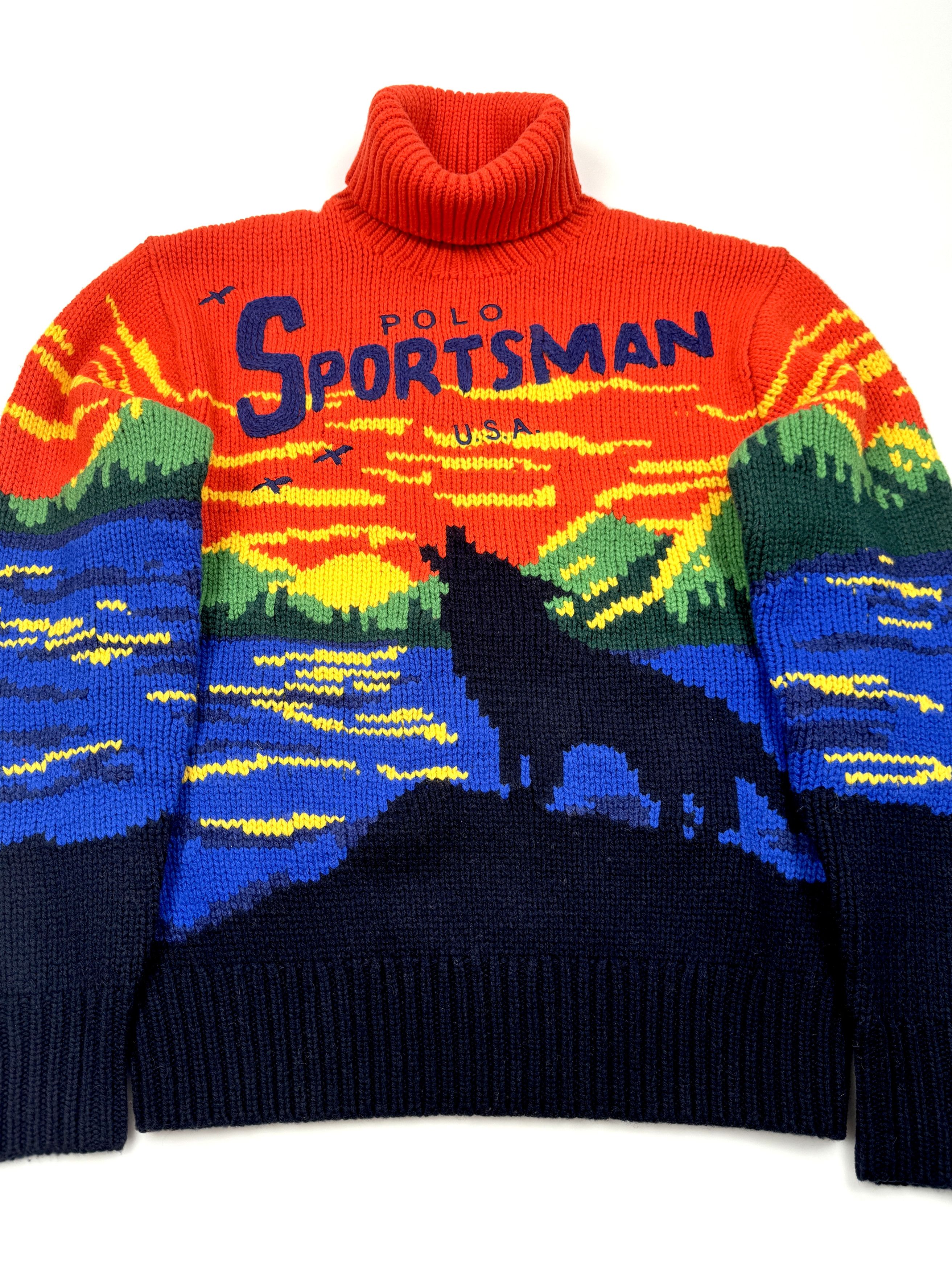 Polo Ralph Lauren RALPH LAUREN POLO SPORTSMAN WOLF HOWL TURTLENECK SWEATER Size US XL / EU 56 / 4 - 2 Thumbnail