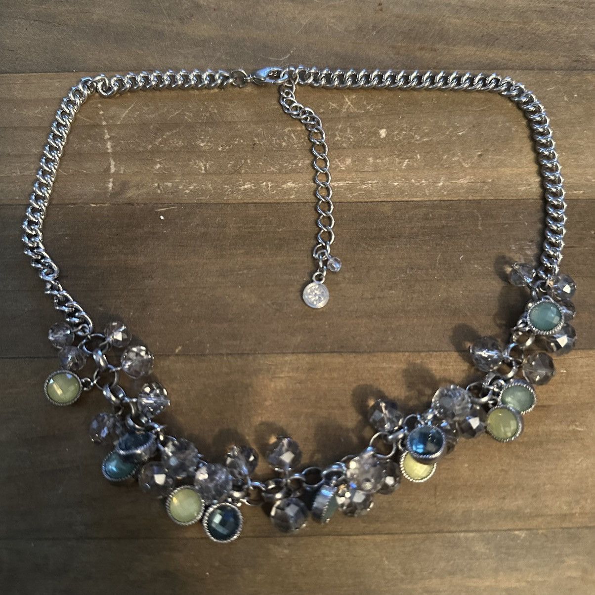 Vera Wang Simply Vera Vera Wang silver tone cluster bead necklace Size ONE SIZE - 2 Thumbnail