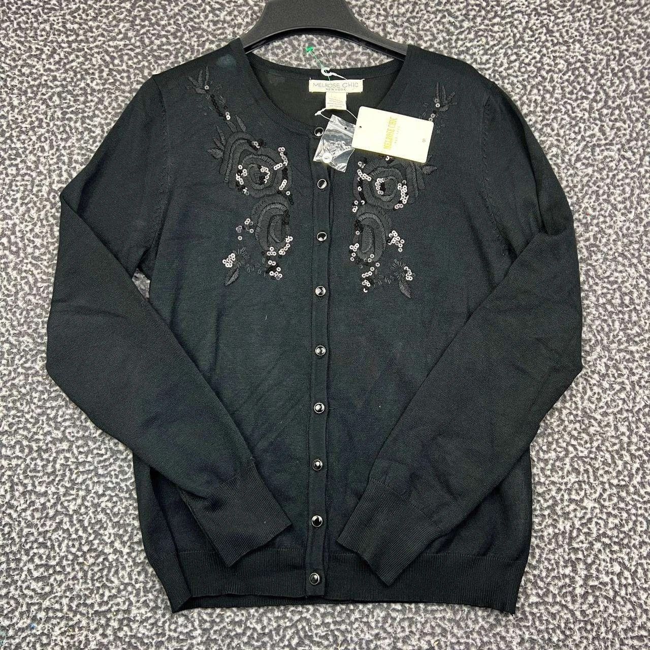 Other Melrose Chic New York Cardigan Sweater Sequin Embroidered L Size L / US 10 / IT 46 - 1 Thumbnail