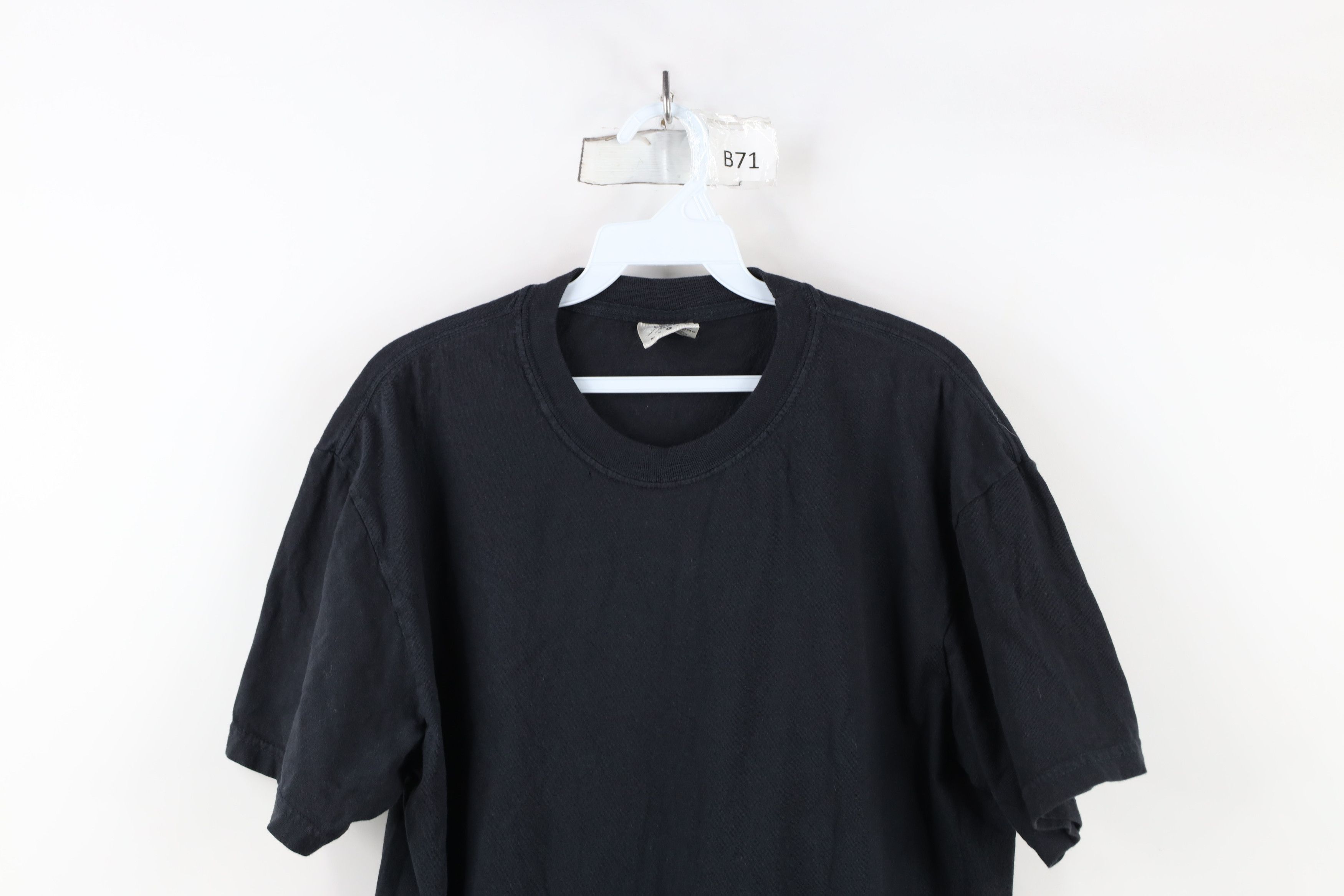 Vintage Vintage 90s Streetwear Heavyweight Garment Dye T-Shirt Black Size US L / EU 52-54 / 3 - 2 Thumbnail