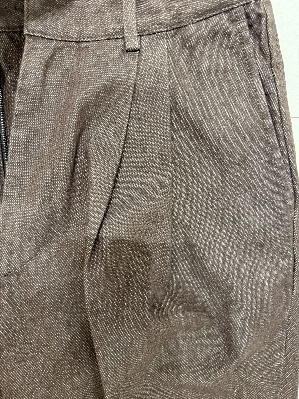 Dries Van Noten Dries Van Noten Pleated Brown Denim Pants Size US 30 / EU 46 - 7 Thumbnail