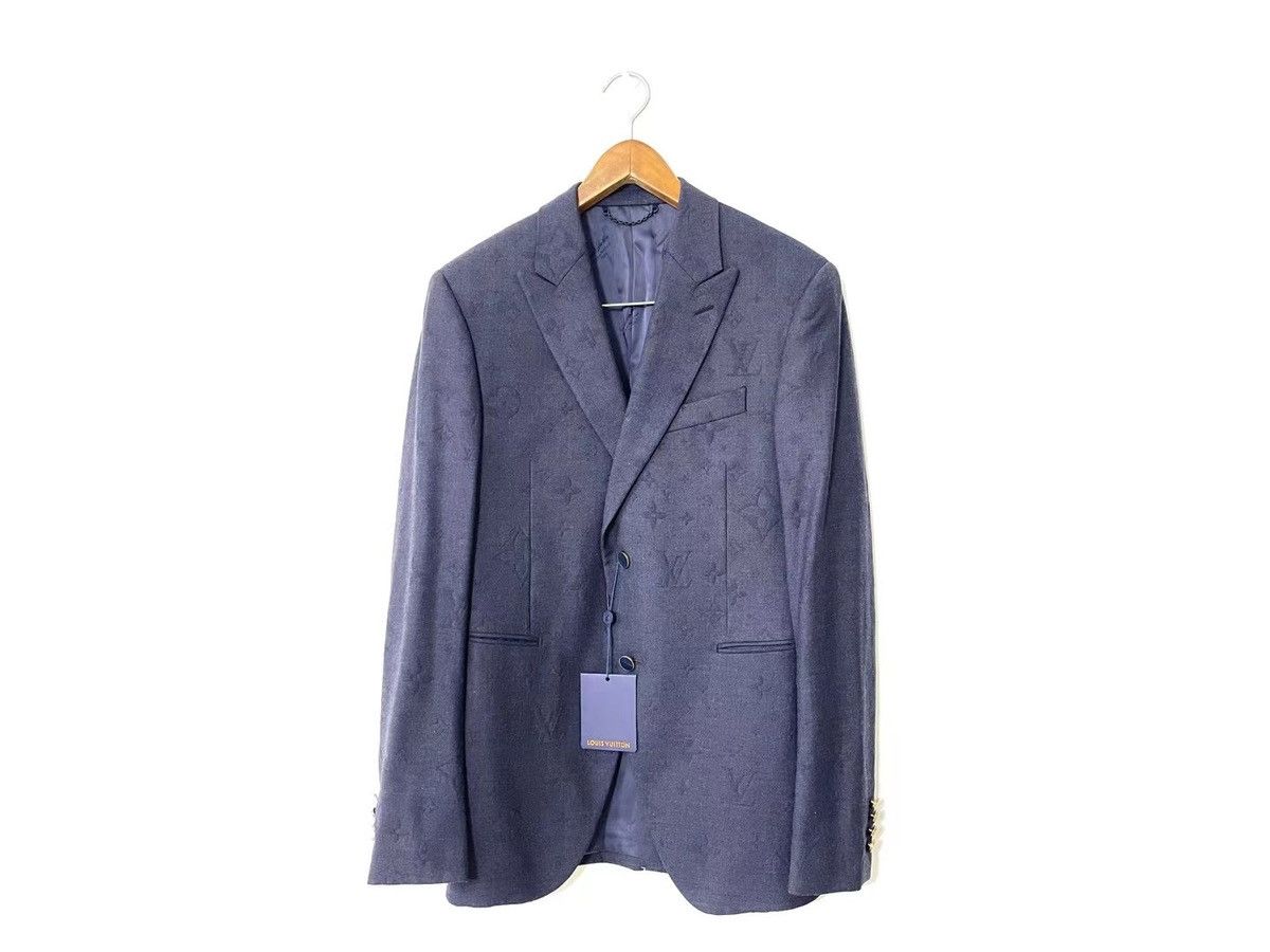 Shop Louis Vuitton Classic Single-Breasted Wool Pont Neuf Jacket