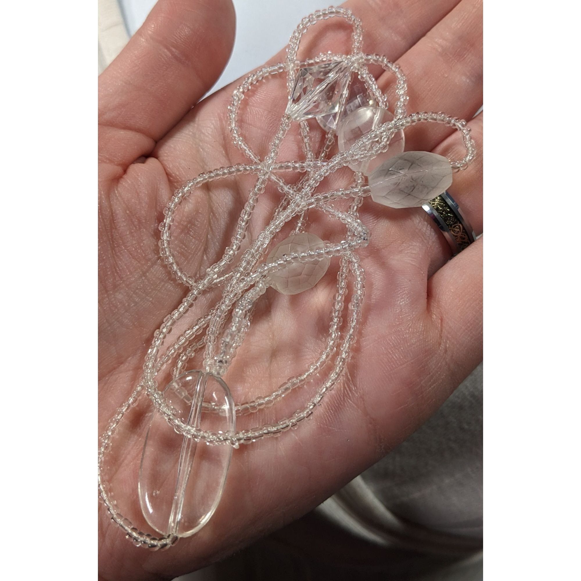 Other Clear Glass And Faceted Acrylic Beaded Necklace Size ONE SIZE - 4 Thumbnail