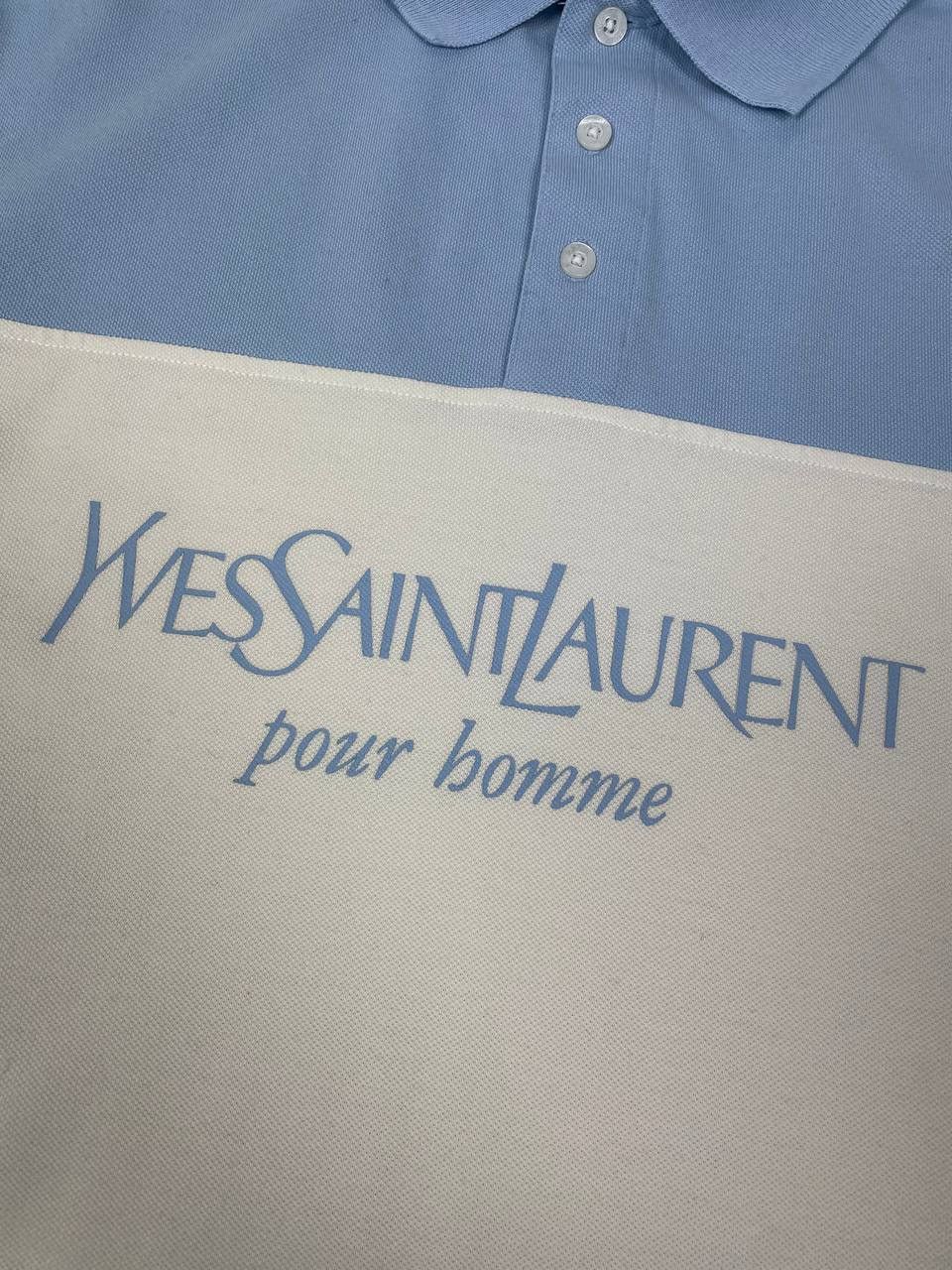 Yves Saint Laurent Vintage Yves Saint Laurent Polo Shirt Big Logo YSL Luxury Size US XL / EU 56 / 4 - 4 Thumbnail